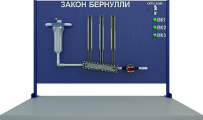 Лабораторная установка по изучению закона Бернулли (ГД-УБР)