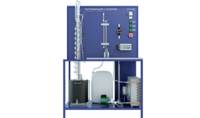 Лабораторная установка по ректификации (колпачковая колонна с отбором) с автономной системой охлаждения (ПАХП-РУМ-КО-Р)