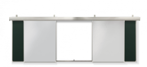 Рельсовая система раздвижных аудиторских досок магнитных маркерно-меловых «Сегмент»