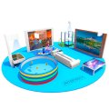 Интерактивный мультикомплекс TouchToys 9 в 1 с функцией интерактивного пола, интерактивной песочницы, интерактивного стола, интерактивного тира, батута, стены, бассейна, домашнего кинотеатра