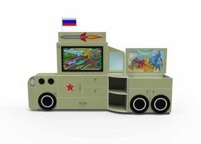 Профессиональный интерактивный логопедический комплекс «AVKompleks Logo 37» в форме военной машины «Катюша»